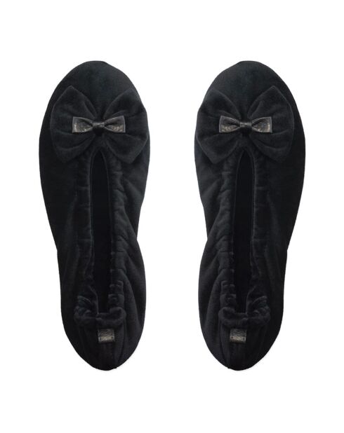 Ballerines double noeud noir-Noir