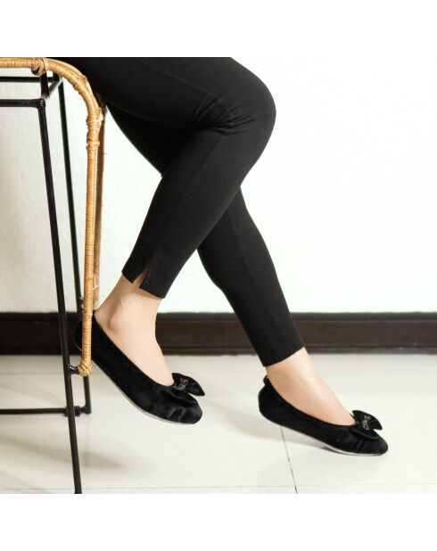 Ballerines double noeud noir-Noir