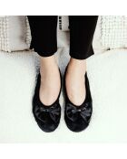 Ballerines en Velours double noeud noires