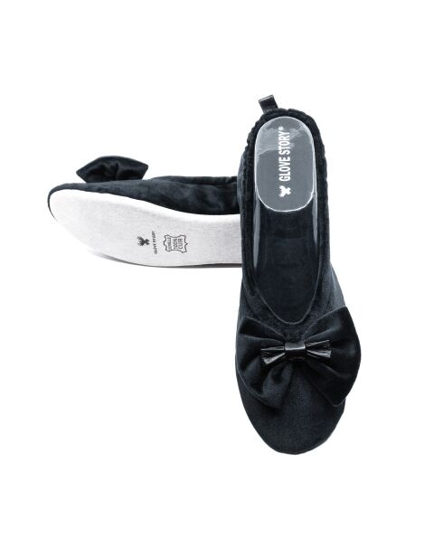 Ballerines double noeud noir-Noir