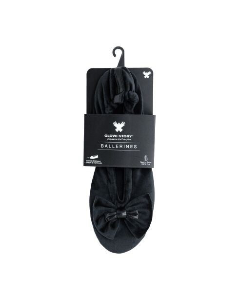 Ballerines double noeud noir-Noir