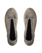 Ballerines en Velours petit noeud taupe