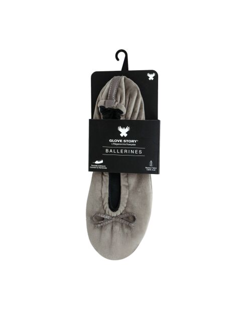 Ballerines petit noeud taupe-Taupe