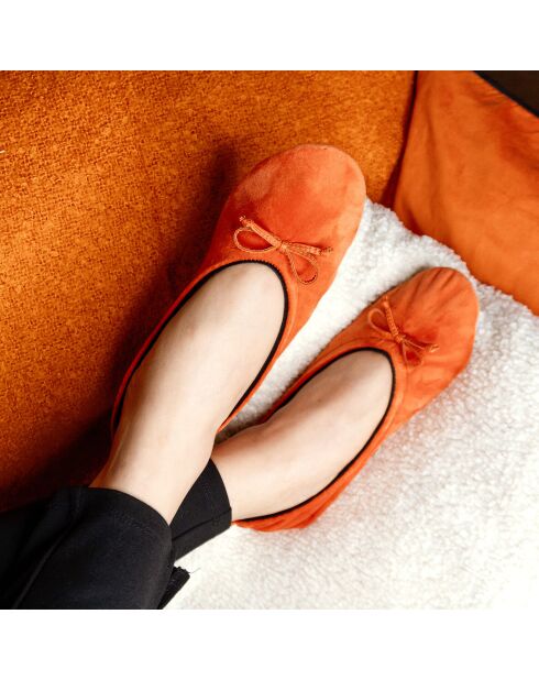 Ballerines petit noeud brique-Brique