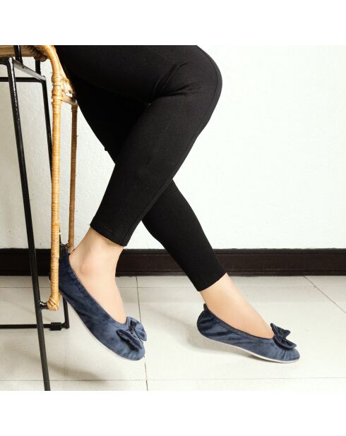 Ballerines double noeud deep blue-Deep Blue