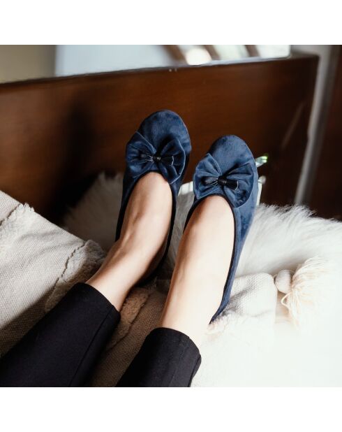 Ballerines double noeud deep blue-Deep Blue