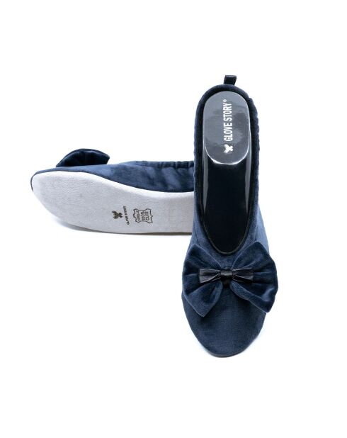 Ballerines double noeud deep blue-Deep Blue