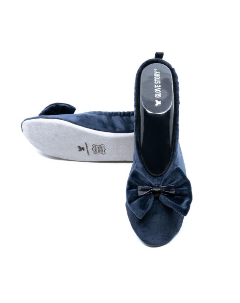 Ballerines double noeud deep blue-Deep Blue