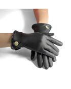 Gants cuir agneau-100% soie-Tactile-21524SN-noir