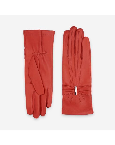 Gants cuir agneau-100% soie-21589SN-hot-red