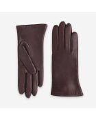 Gants cuir agneau-100% soie-21001SN-tan