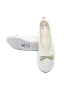 Ballerines en Velours petit noeud beiges