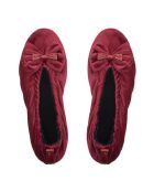 Ballerines double noeud bordeaux-Bordeaux
