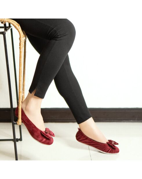 Ballerines double noeud bordeaux-Bordeaux