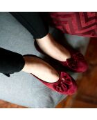 Ballerines double noeud bordeaux-Bordeaux