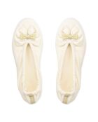 Ballerines en Velours double noeud beiges
