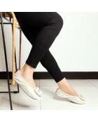 Ballerines en Velours double noeud beiges