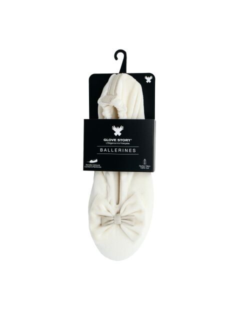 Ballerines en Velours double noeud beiges