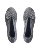 Ballerines en Velours double noeud grises