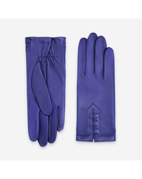 Gants en Cuir d'Agneau doublure Soie 21592SN royal blue