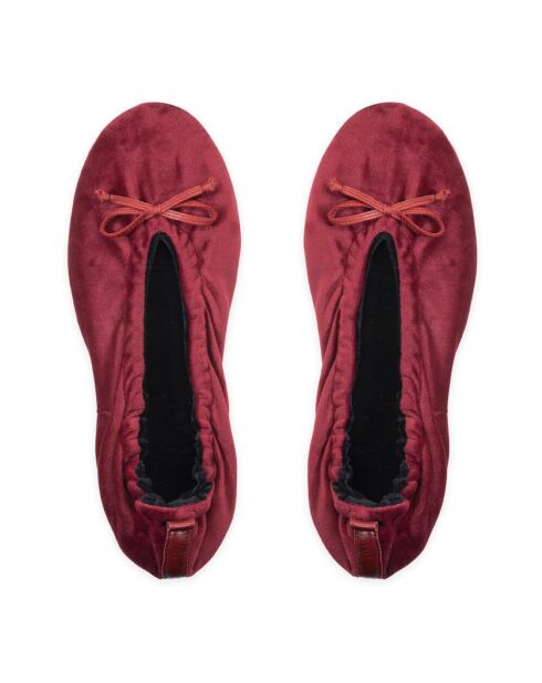 Ballerines petit noeud bordeaux-Bordeaux