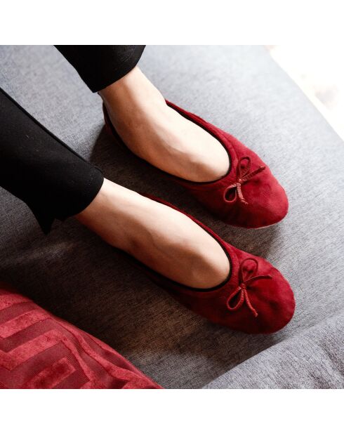 Ballerines petit noeud bordeaux-Bordeaux