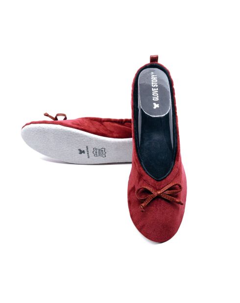 Ballerines petit noeud bordeaux-Bordeaux
