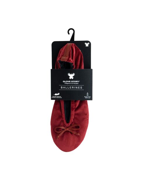 Ballerines petit noeud bordeaux-Bordeaux