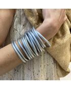 Bracelet Bouddhiste pour enfant argenté mat