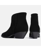Bottines en Velours de Cuir Dancing In The Moonlight noires