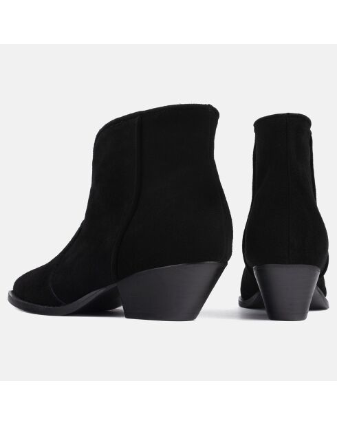 Bottines en Velours de Cuir Dancing In The Moonlight noires