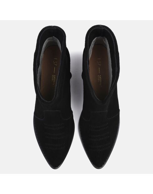 Bottines en Velours de Cuir Dancing In The Moonlight noires