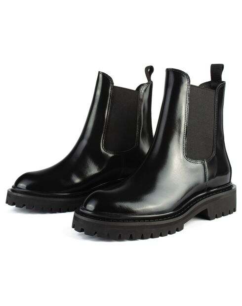 Chelsea Boots en Cuir Dark Wanderer noires