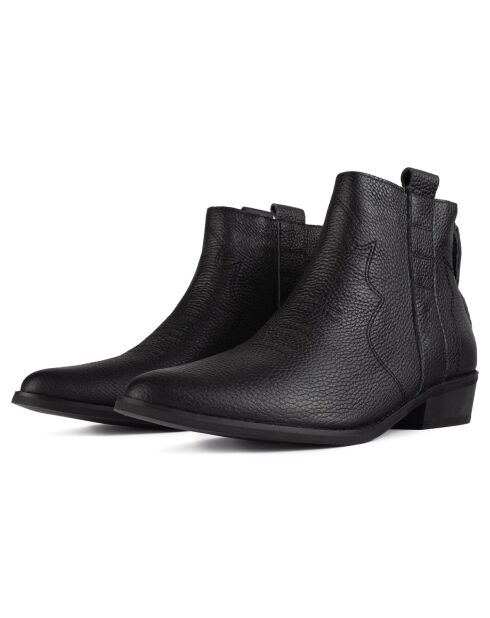 Schwarze Flashback Lederstiefel