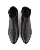 Schwarze Flashback Lederstiefel