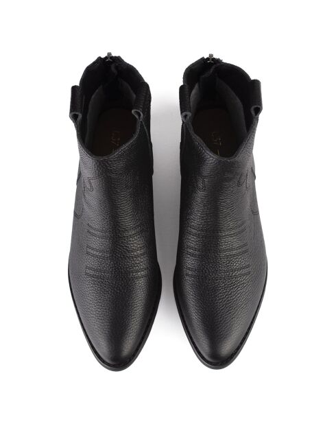 Schwarze Flashback Lederstiefel
