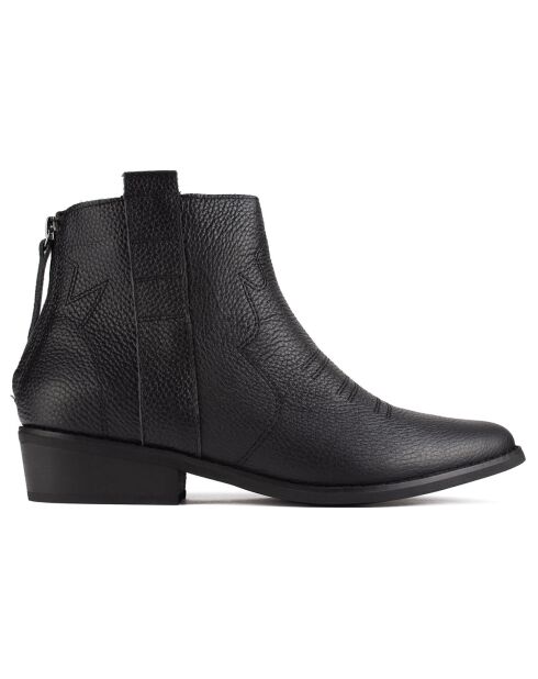 Schwarze Flashback Lederstiefel