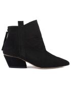 Bottines en Velours de Cuir Feel My Needs noires