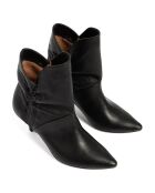Bottines en Cuir Make Me Like You noires - Talon 6 cm