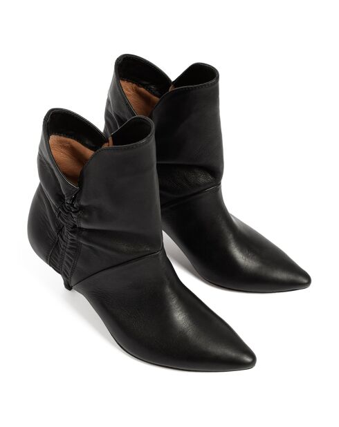 Bottines en Cuir Make Me Like You noires - Talon 6 cm