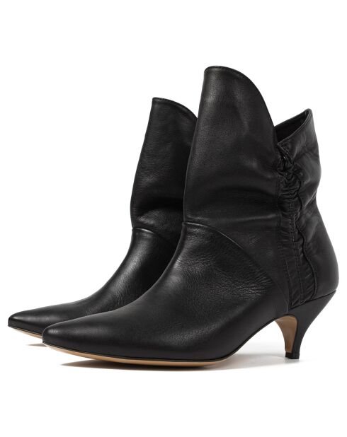 Bottines en Cuir Make Me Like You noires - Talon 6 cm