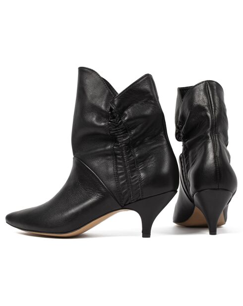 Bottines en Cuir Make Me Like You noires - Talon 6 cm