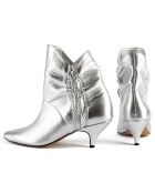 Bottines en Cuir Make Me Like You argentées - Talon 6 cm