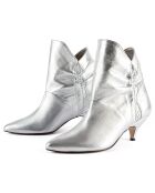Bottines en Cuir Make Me Like You argentées - Talon 6 cm