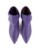 Bottines en Cuir Make Me Like You violettes - Talon 6 cm