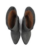 Bottines en Velours de Cuir One Of The Girls grises - Talon 9 cm