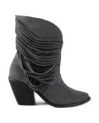 Bottines en Velours de Cuir One Of The Girls grises - Talon 9 cm