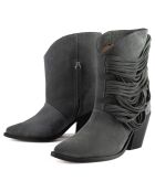 Bottines en Velours de Cuir One Of The Girls grises - Talon 9 cm