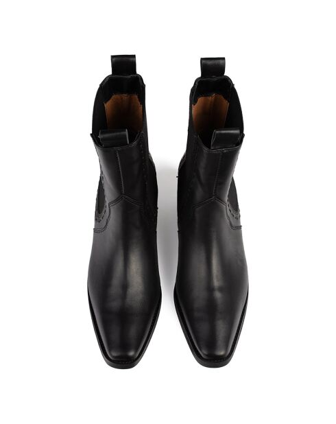 Bottines en Cuir Peacemaker noires - Talon 5 cm