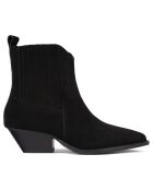 Bottines en Velours de Cuir Reckless Life noires - Talon 6.5 cm